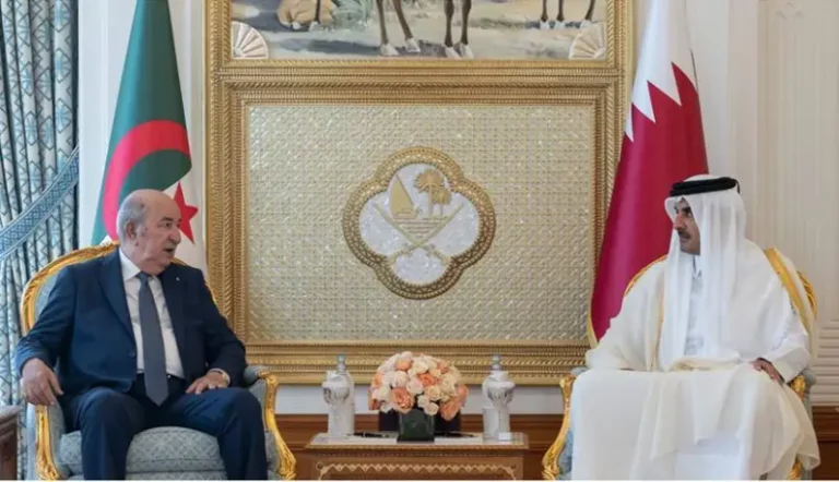 Read more about the article رئيس الجمهورية يجري لقاء ثنائي مع أمير قطر تميم بن حمد آل ثاني